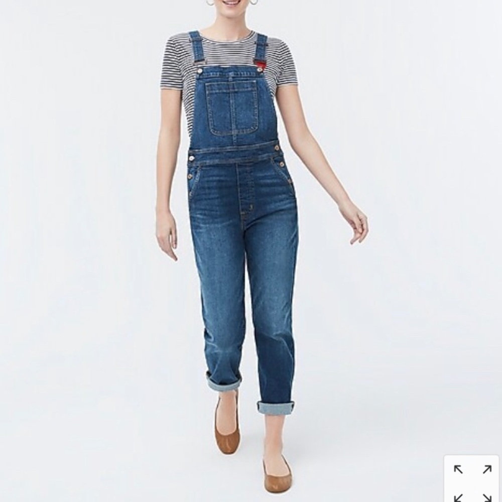 NWT! JCREW Denim overall in indigo- Size Small.